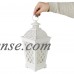 Mind Reader Wood Lantern with Realistic Flickering Flame-less Candle, White   568257281